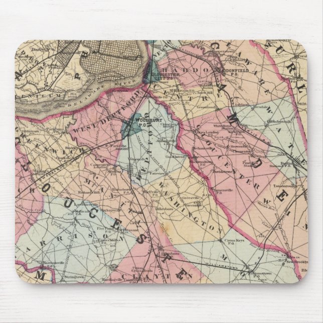 Camden, Gloucester counties, NJ Mouse Mat (Front)