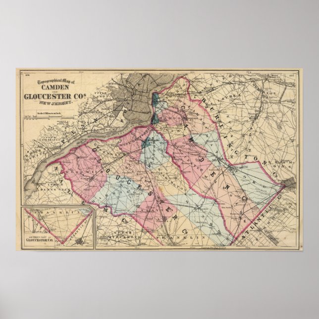 Camden, Gloucester counties, NJ Poster (Front)