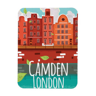 Camden, London vintage travel poster Magnet