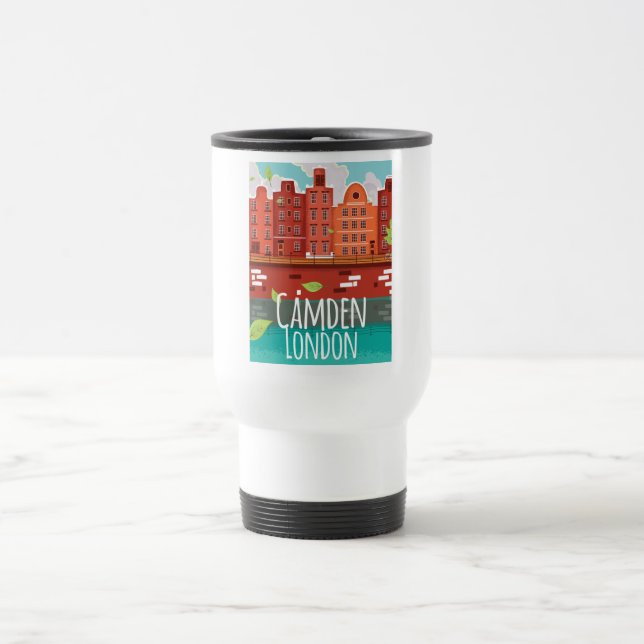 Camden, London vintage travel poster Travel Mug (Center)