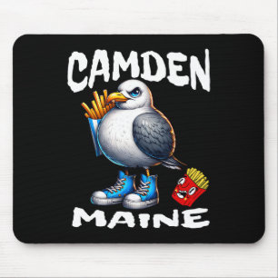 Camden Maine Funny Seagull French Fries Souvenir Mouse Mat