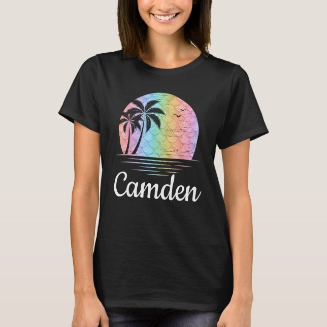 Camden Maine Mermaid Beach Vacation Family Matchin T-Shirt (Front)