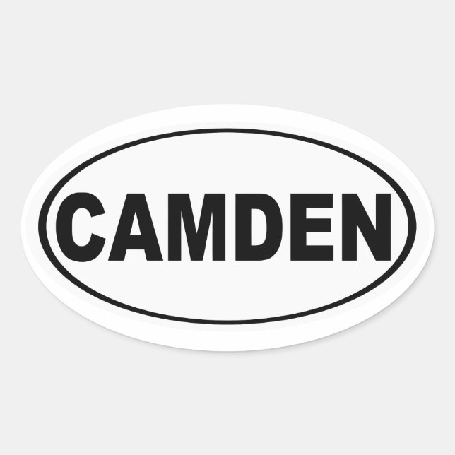 Camden Maine Oval Sticker (Front)