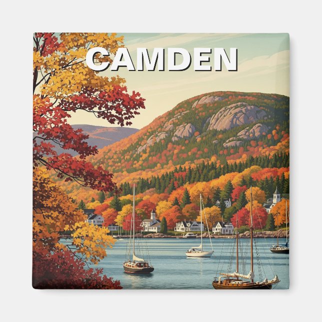 Camden Maine Travel Magnet (Front)
