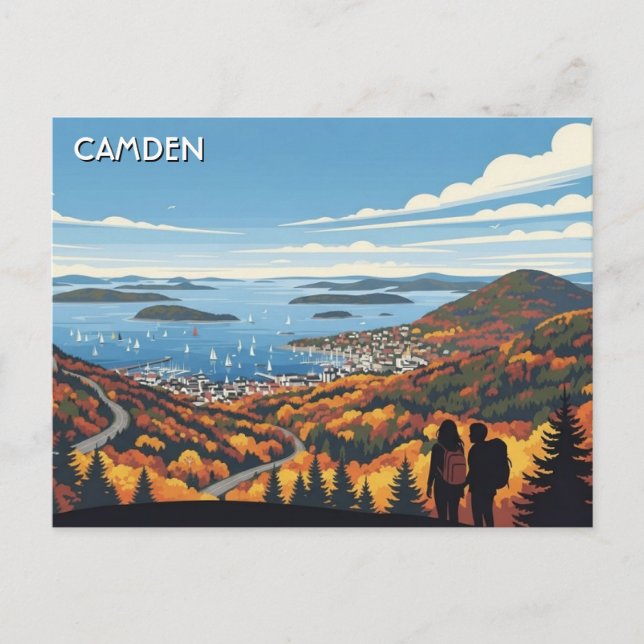 Camden Maine Travel Postcard (Front)