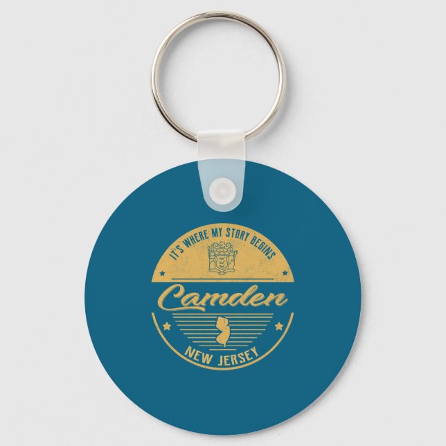 Camden New Jersey Its Where My Story Begins _1  Key Ring (Front)