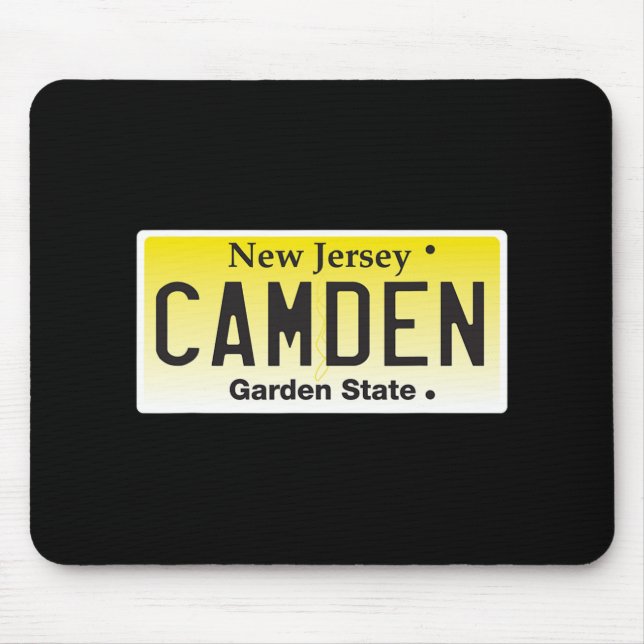 Camden New Jersey Nj Hometown License Plate Graphi Mouse Mat (Front)
