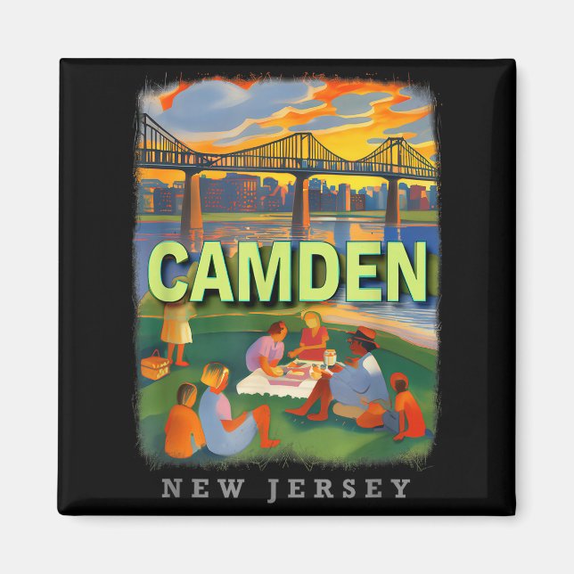 Camden New Jersey Nj Waterfront Delight Sd018  Magnet (Front)