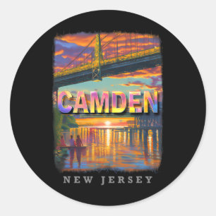 Camden New Jersey Nj Waterfront Delight Sd599 Classic Round Sticker