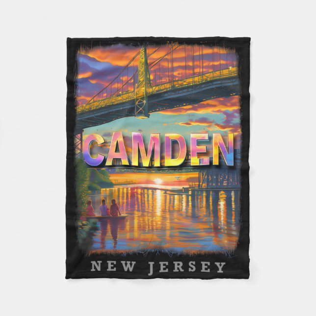 Camden New Jersey Nj Waterfront Delight Sd599  Fleece Blanket (Front)
