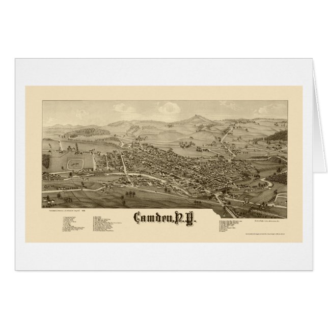 Camden, NY Panoramic Map - 1885 (Front Horizontal)