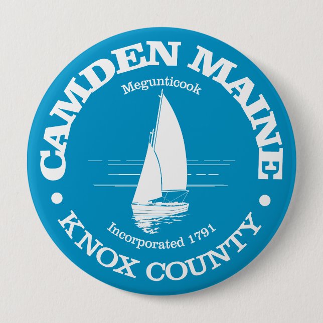 Camden (sailboat) 10 cm round badge (Front)