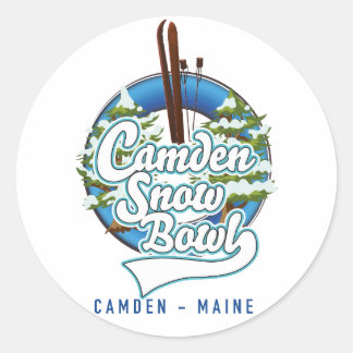 Camden Snow Bowl ski logo. Classic Round Sticker