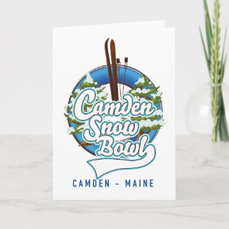 Camden Snow Bowl ski logo. Holiday Card