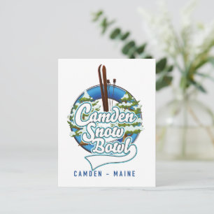 Camden Snow Bowl ski logo. Postcard