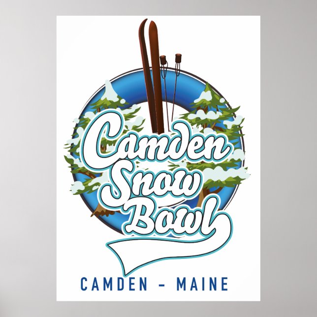 Camden Snow Bowl ski logo. Poster (Front)
