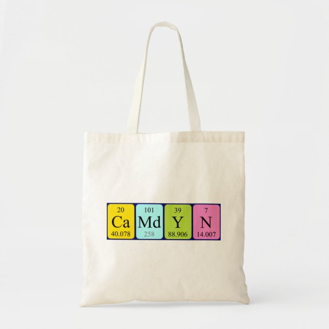 Camdyn periodic table name tote bag (Front)