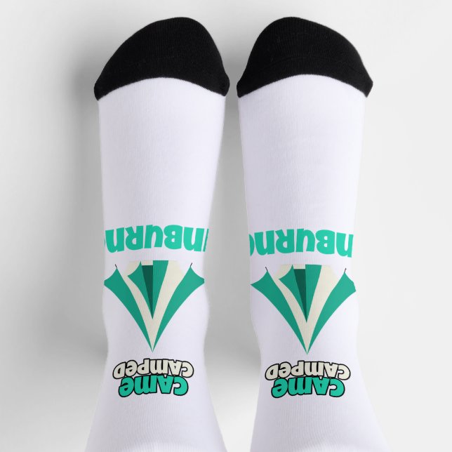 Came Camped Sunburned Desert Camping Socks (Top)