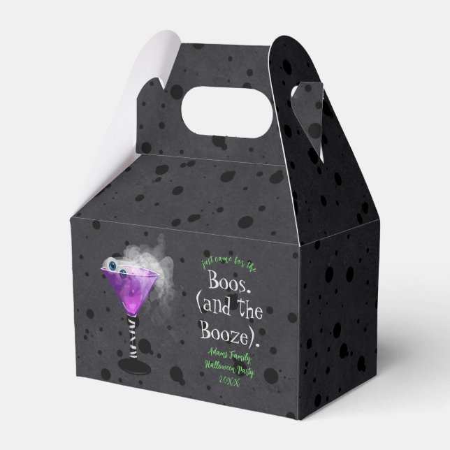 Came for the Boos and Booze Adult Halloween Party Favour Box (Front Side)