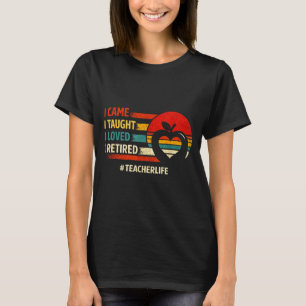 Came Taught Loved Retired Funny Teacher Retirement T-Shirt
