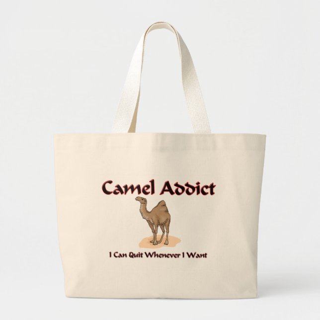 Camel Addict Large Tote Bag (Front)