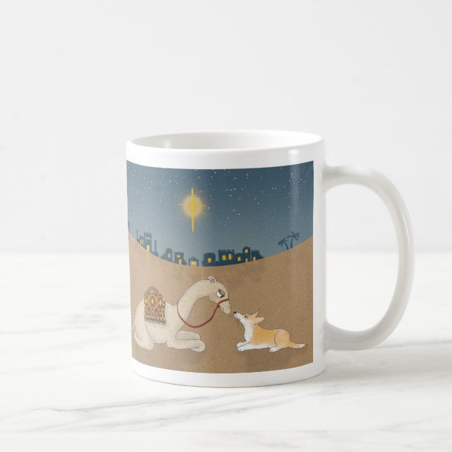 Camel and corgi Christmas mug (Right)
