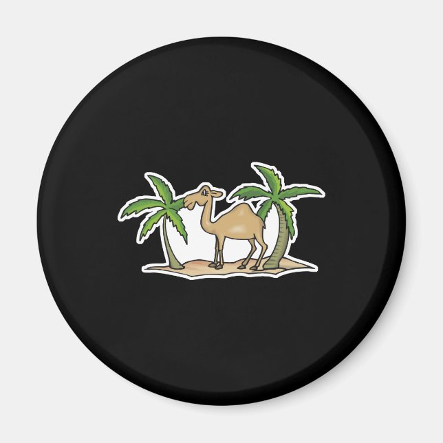camel and palm trees magnet (Front)