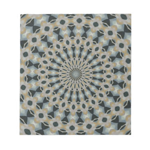 Camel and Teal Kaleidoscope Notepad
