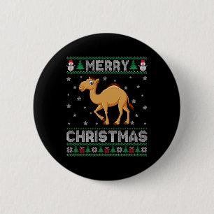 Camel Animal Men Women Kids Ugly Christmas Sweater 6 Cm Round Badge