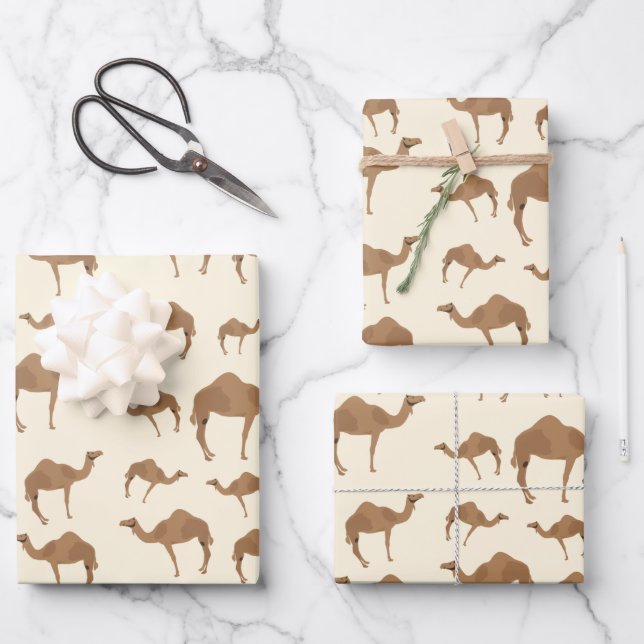 Camel Animal Pattern  Wrapping Paper Sheet (Front)