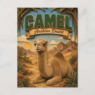 Camel Arabian Desert POPCUT Postcard