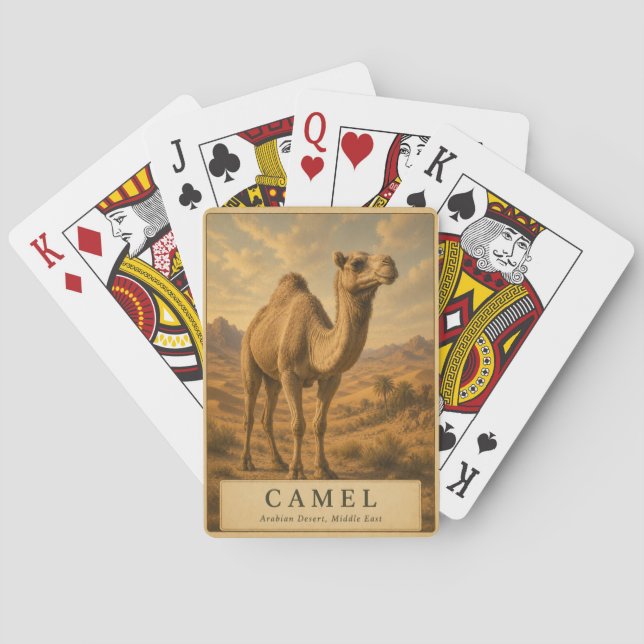 Camel Arabian Desert VINTAGE Playing Cards (Back)
