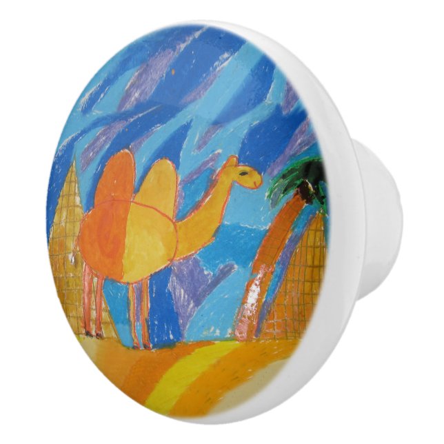 Camel Art by Kids Ceramic Knob (Right)