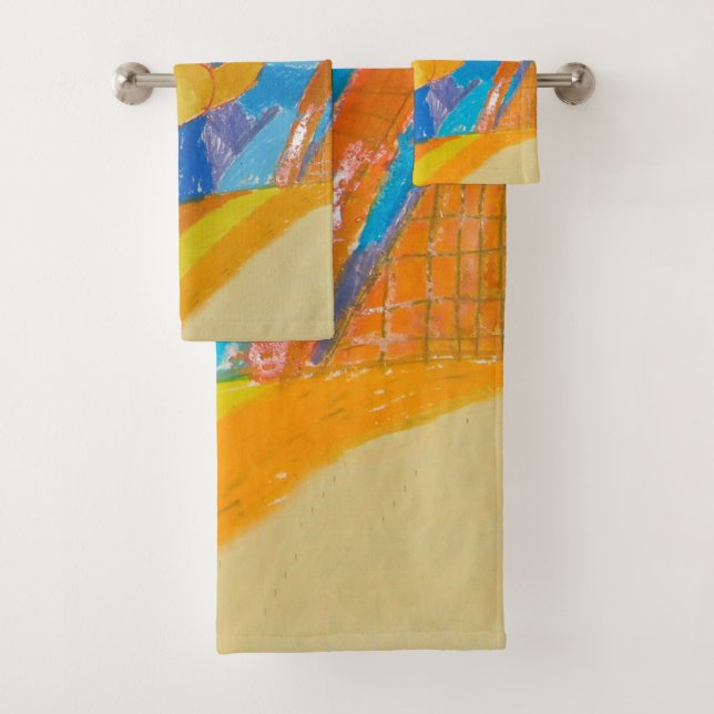 Camel Art by Kids drawing Bath Towel Set (Insitu)