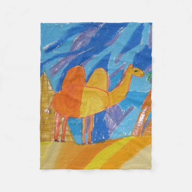 Camel Art by Kids Fleece Blanket (Front)