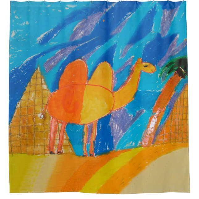 Camel Art by Kids Shower Curtain (Front)