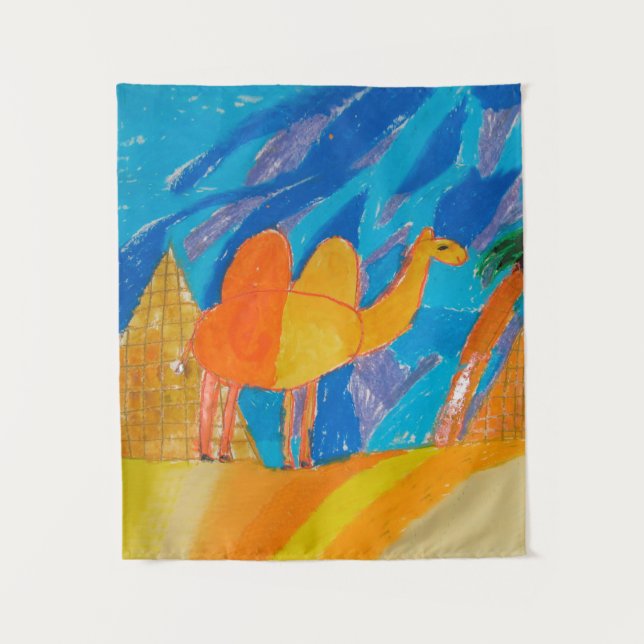 Camel Art By Kids Tapestry (Front)