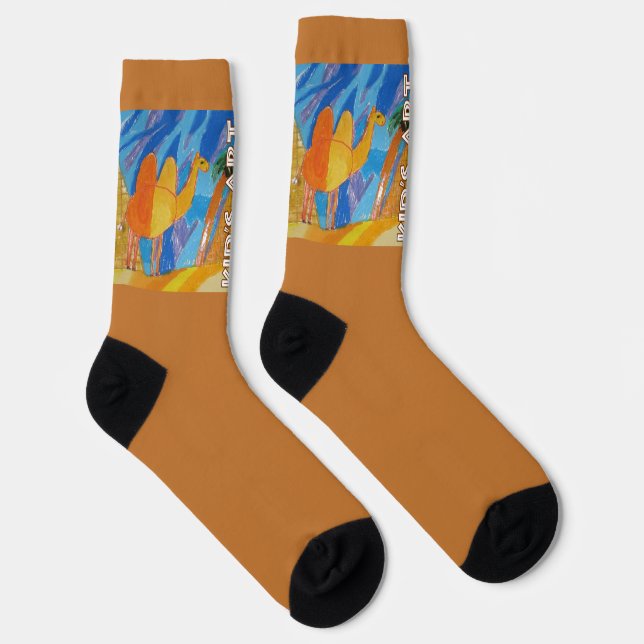 Camel at Pyramids Crew Socks (Right)