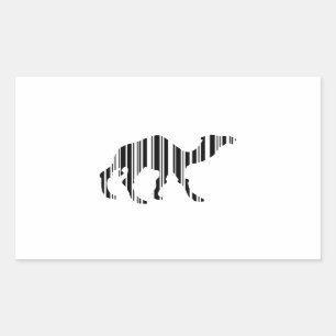 Camel Bar Code Pattern Rectangular Sticker