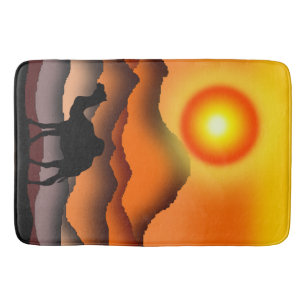 Camel Bath Mat Desert Sunset