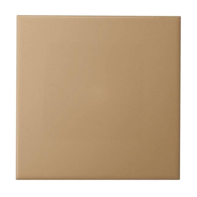 Camel Beige Tan Brown Solid Colour Tile (Front)