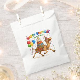 Camel Birthday Celebration Party Illustration Favour Bags