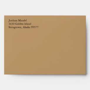 Camel Brown A7 5x7 Custom Pre-addressed Envelopes