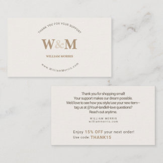 Camel Brown Cosy Minimalist Branded Company Thanks Business Card