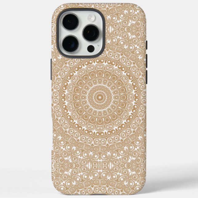 Camel Brown Mandala Pattern Design Case-Mate iPhone Case (Back)