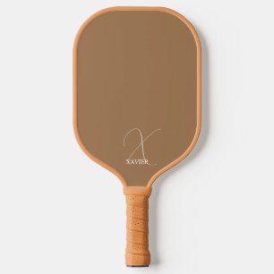 Camel Brown Monogrammed Pickleball Paddle