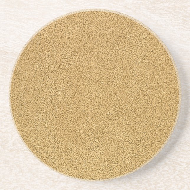 Camel Brown Ultrasuede Look Coaster (Front)