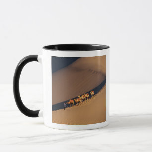 Camel caravan on the desert, Dunhuang, Gansu Mug