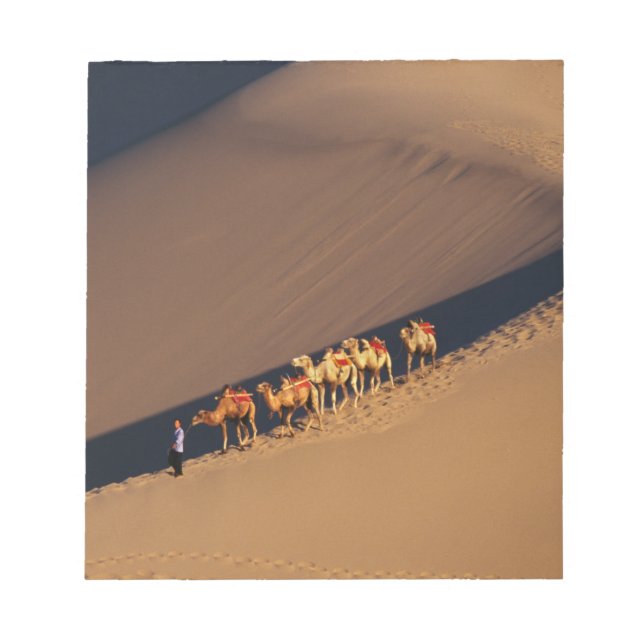 Camel caravan on the desert, Dunhuang, Gansu Notepad (Front)