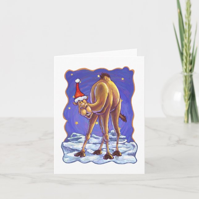 Camel Christmas Holiday Card (Front)